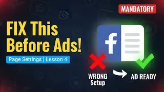 Facebook Page Settings Before Ads | Must Setup Before Running Ads | Lesson 4 #digitalmarketingcourse