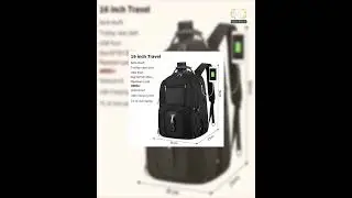 Travel Bag with USB Charging Port, Water Resistant and Swiss-Multifunctional Design