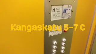 Hissivideo: Kangaskatu 5&ndash;7 C, Pieks&auml;m&auml;ki - 1976 KONE V-sarja (manuaaliovinen)