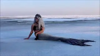 MERMAIDS AND ICE CAVES: Video footage of an Arctic Mermaid in the Winter &hearts; Mermaid Queen of Darkness