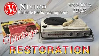 JVC Nivico RS2100A | Очень редкий портативный радиофонограф | 1963 | Классический элегантный японский | 4K |