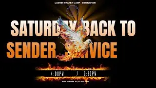 YOU ARE WATCHING THE SATURDAY BACK TO SENDER PRAYER SERVICE  . ..... 10.01.2026