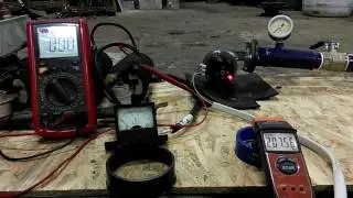 Tesla micro turbine with 4.5 kW AC generator. 2,4 kW of electric power!