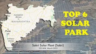 Top 6 Solar Power Plants in Maharashtra | Google Earth Tour in 1 min