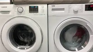 Samsung WF70F5E2W4W daily wash 40°c & beko WTK104121W synthetics 60°c fast full cycle (description)