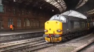 DRS 37602 & 37612 with Bridgwater to Crewe nuclear flask train