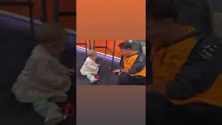 Uncle Lando duty after Qualifying in Belgium 🥰🇧🇪