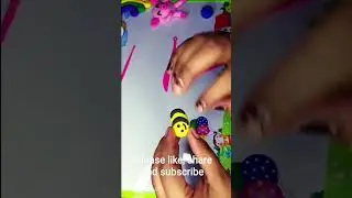 #activit&eacute;s_&eacute;ducatives #making a bee with air dry clay#shortsfeed #youtubeshorts #shortvideo #art