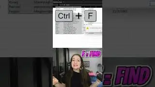 Ctrl + F // Excel Hot-Keys A-Z #shorts