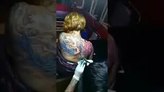 Chinhtattoo Studio 2019 - Tattoo back for girl - Mermaid Tattoo and flower P2