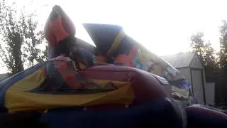 How kids nowadays use a bounce house.