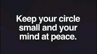 Keep your circle TIGHT !