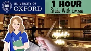 STUDY WITH ME at the LIBRARY | Medical Student, No Music, No Break, 1 HOUR, Oxford University
