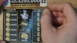 &pound;250,000 black and gold edition scratch cards Monday 3rd 2022 &pound;10 in play