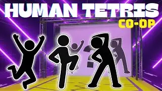 🔥 HUMAN TETRIS TRIO 🔥 Group Immersive Interactive Warm Up x 3 player 👯&zwj;♂️ Viral Interactive Game