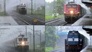 Extreme monsoon Rail-fanning!! 24 trains, 7 friends, and unlimited action of Diesels, and E-locos!!