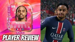 SPEED!⚡️ 99 FUTTIES Barcola PLAYER REVIEW - EA FC 25