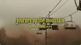 misty ski lift soundscape | folk music + nature sounds for relaxation