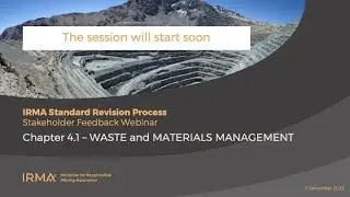 IRMA Draft Standard 2.0: Waste & Materials live consultation