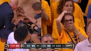 Klay Thompson is down and Oracle is shook | Warriors vs Raptors Game 6