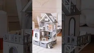 Wooden Dollhouse Tour &ndash; Eco-Friendly Toy Gift for Kids #barbiehouse #toyhouse #ecotoys #barbie