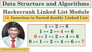 14. Insert in Sorted doubly Linked List | Hackerrank Linked List Module
