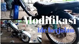 Mini harly  dari motor lama bebek