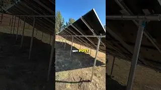 This is How We Set Post For A Ground Mount Solar Install #solarcompany #residentialsolar #solarpv