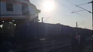 Major Train Accident in UP: Freight Train Derails, Collides with MEMU Passenger Train
