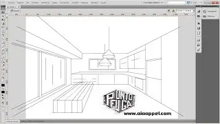 Dibujar una Cocina con 1 Punto de Fuga