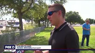 Fox 13 Tampa Bay - Raymond James Stadium Living Bamboo Fence