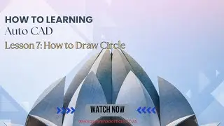 Draw a circle using a center point and a radius in AutoCAD  | Ep-07