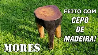 How to Make a Stool From a Log | Como Fazer um Banco de Madeira
