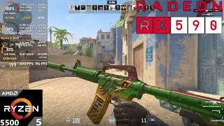 RX 590 + Ryzen 5 5500 : Counter Strike 2 (Tested in 2025)