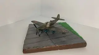 Диорама 1/72 с самолетом п-39н от фирмы звезда !!!
