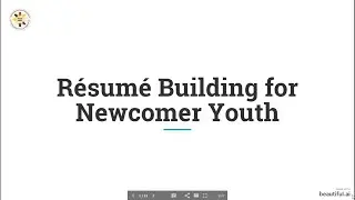 R&eacute;sum&eacute; building for newcomer youth