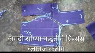 खुप छान आणि सोप्या पद्धतीने प्रिन्सेस ब्लाउज कटींग 