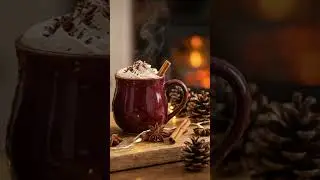 Crackling Warmth &ndash; Hot Cocoa by the Fire #ambience #cozy #shorts