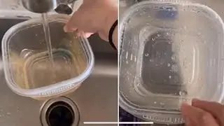 Simple Hack to Clean Greasy Plastic Container