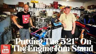 Putting the 521&rdquo; Stroker on the Engine Run Stand&hellip; heavy!  #nonamenationals