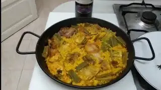 PAELLA VALENCIANA CON ALCACHOFAS (Para 2-3 personas).