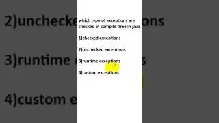 which type of exceptions are checked at compile time in java mcq