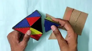 Create a Triangle Gift Box Using Cardboard | Decor craft ideas