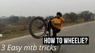 How to wheelie ✌️easy 3 mtb tricks#Anshrider#mtbreview #stunt #video 