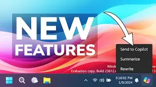How to Enable New Hidden Features in Windows 11 23612 - New Start Menu Option, Copilot AI Features
