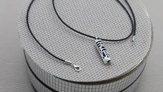 Cordon Cuir Pendentif, Pendentif en Onyx, Pendentif en Argent 925, Collier Cuir Noir