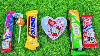 Satisfying video of ASRM opening a box of lollipops and chocolates, Relkon heart marshmallows | ASMR