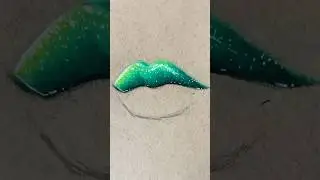 Draw Green Lips With Me 💚 Part 1 | #art #drawing #prismacolor #coloredpencils #lipart