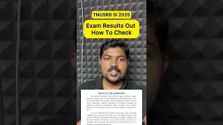 TNUSRB SI 2025 | Exam Results Out | How To Check | #tnusrb #tnusrbnews