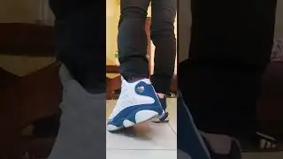 jordan 13 French blue on feet